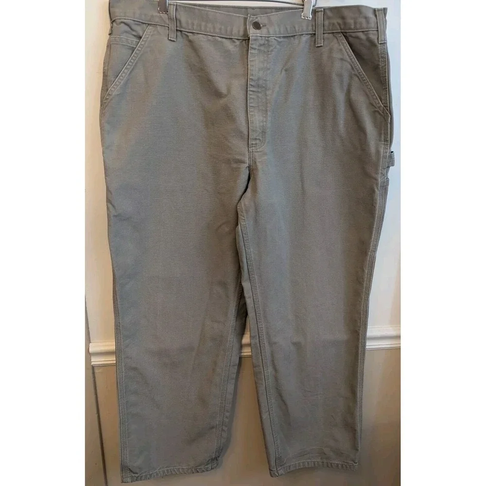 Carhartt‎ Dungaree Rugged Work Pants Canvas Size 42x30 Beige Workwear Streetwear